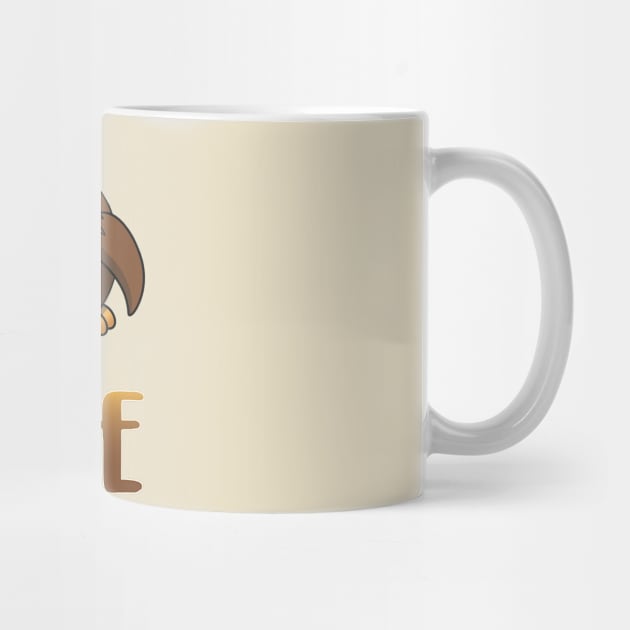 I Just Really Need Coffee Funny Owl by Irene Koh Studio